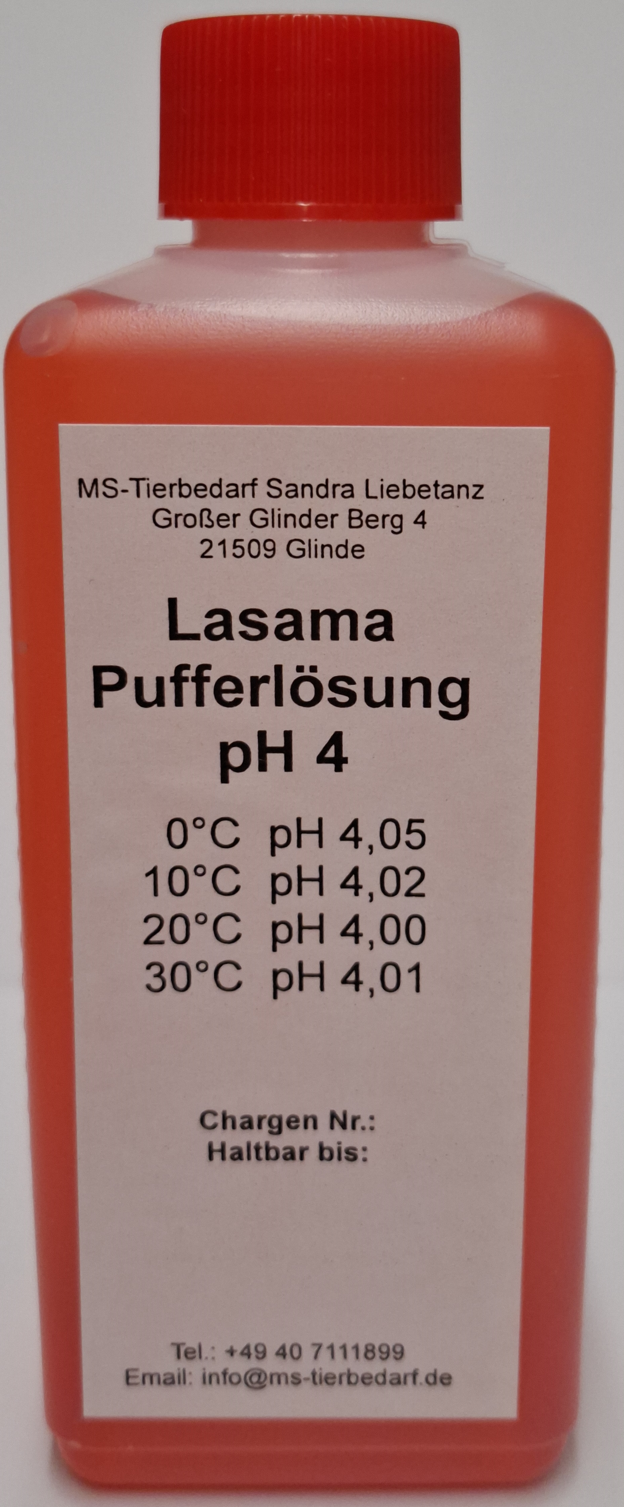 Lasama Pufferlösung / Eichlösung pH4 500 ml