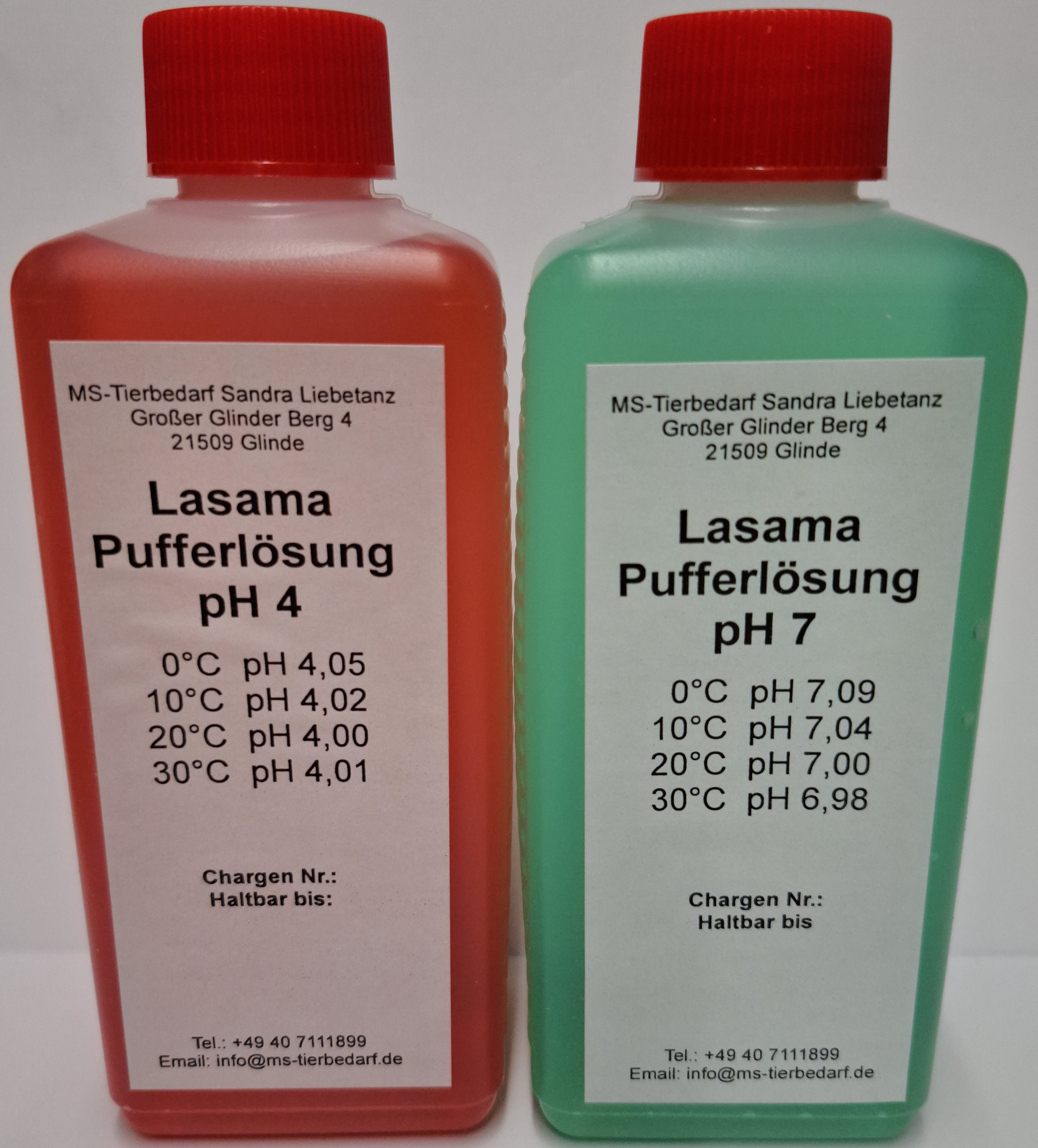 Lasama Pufferlösung / Eichlösung Set je 1000 ml pH4 + pH7