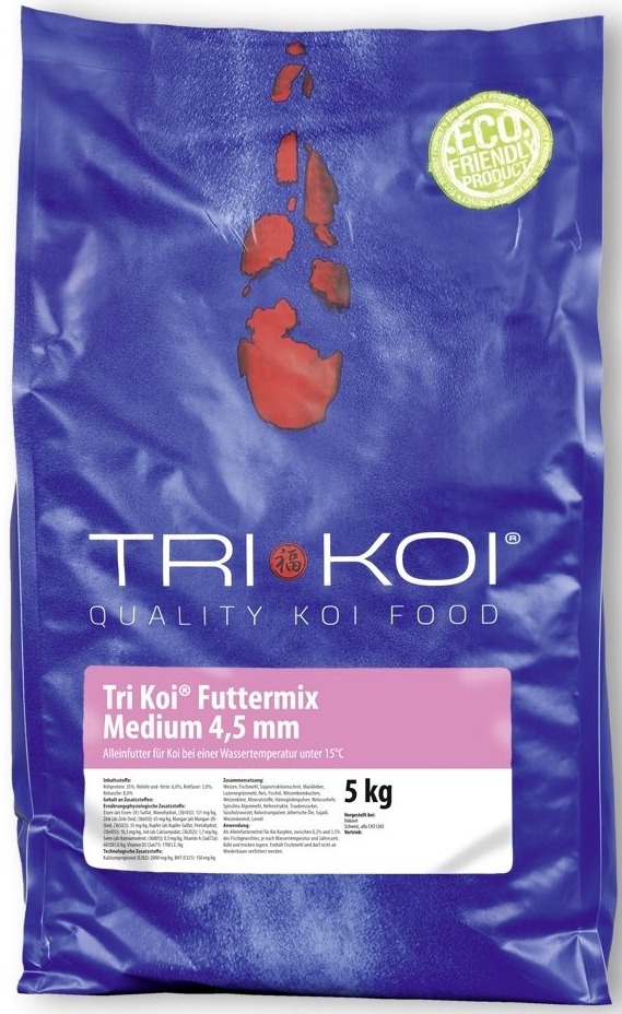 Tri Koi® Futter Mix Medium (4,5 mm), unter 15°C, 5 - 50 kg